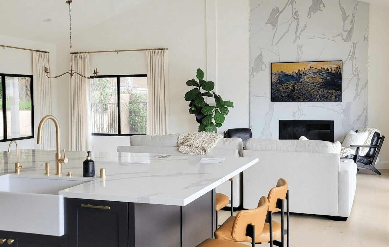 Luxury open-concept kitchen remodel executed by an elite general contractor Santa Barbara homeowners trust.